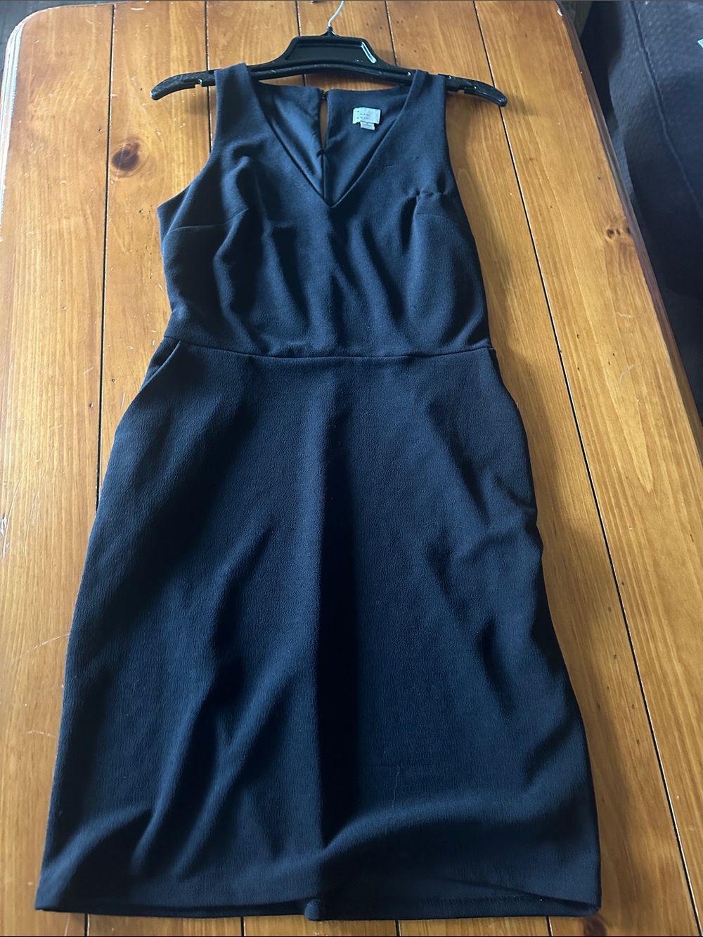 a new day Black V-Neck Mini Sheath Dress